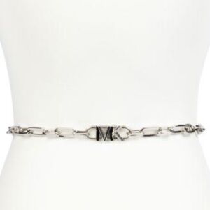 NWT MICHAEL KORS Silver Chain belt S/M Gorgeous!